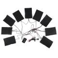 11 in 1 Clothes Heating Pad USB Charge Electric Vest Jacket Heating Sheet 3 Gear Zoned Double-switch Padded Jacket Heating Sheet-8pcs With switch. 