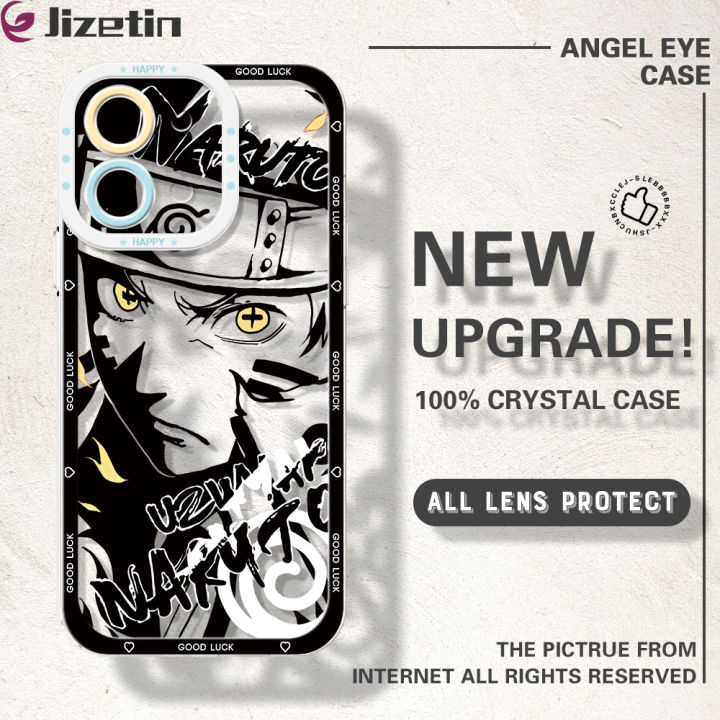 Jizetin for Vivo Y28 4G Back Cover Crystal Transparent Cool Naruto Sketch Soft Full Camera Cover Protection Phone Cases