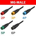 5/20/100 PCS M6 M8 Julet Sensor Waterproof Electric Bicycle Butt Joint Plug Male Female Ebike Display Cable Connector Wire 20cm.