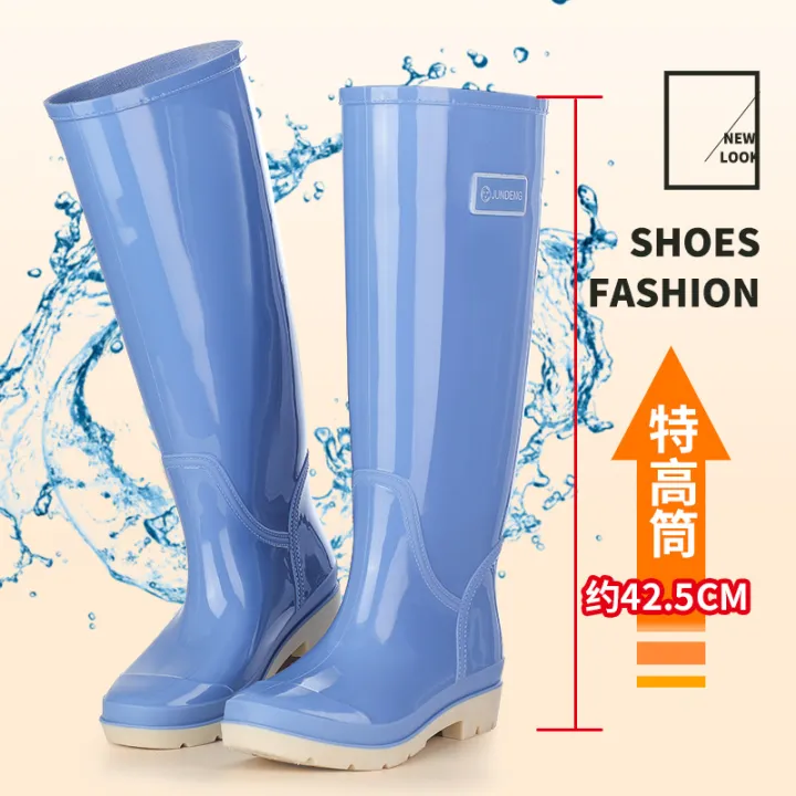 Extra-high%2042cm%20women's%20rain%20boots,%20thickened%20anti-slip,%20rainy%20day%20travel%20women's%20rain%20boots,%20canteen%20cleaning,%20waterproof%20fashion%20rubber%20shoes%20-%20Image%204