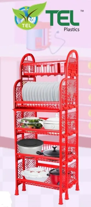 Classic%20Queen%20Kitchen%20Rack%20With%20Tray%205%20Step%20Red%20-%20Add%20Functionality%20And%20Style%20To%20Your%20Kitchen%20With%20This%20Classic%20Queen%20Kitchen%20Rack%20Featuring%20A%20Tray%20And%205%20Steps,%20In%20Vibrant%20Red%20Color.%20-%20Image%203