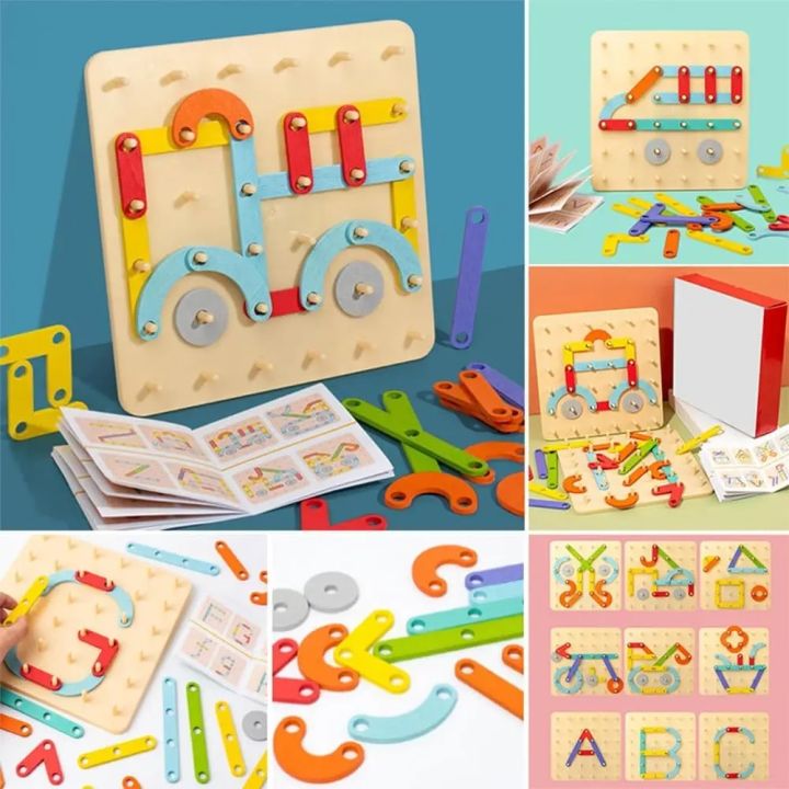 Creative%20Nail%20Board%20Puzzle%20Toys%20Montessori%20Education%20Geometric%20Graphics%20With%20Cards%20Preschool%20Kids%20Early%20Learning%20Game%20Toy%20Gifts%20-%20Image%204