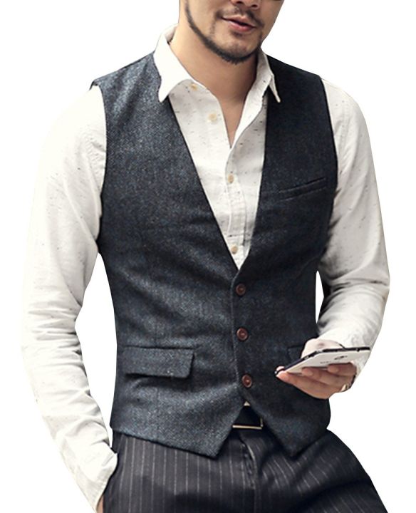 Mens%20Suit%20Vest%20V%20Neck%20Wool%20Brown%20Grey%20Formal%20Single-breasted%20Waistcoat%20Casual%20Business%20Groomman%20For%20Wedding%20Slim%20Fit%20Vest%20-%20Image%205