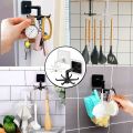 Ashkaa Fashion 360 Degrees Rotatable Kitchen Hooks, 30 Hooks, Wall Mount, Modern, Minimalist, ABS Plastic, Drywall, Plaster, Wood, Concrete, Tile, Kitchen Storage Hook.