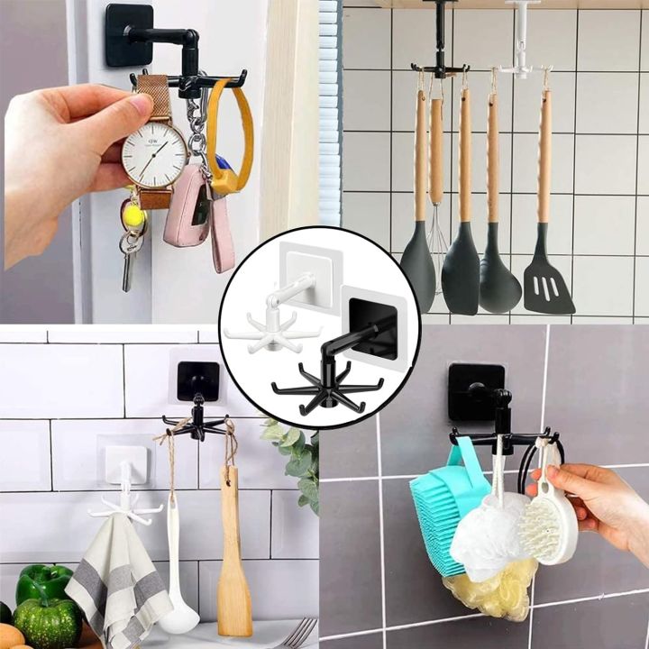 Ashkaa%20Fashion%20360%20Degrees%20Rotatable%20Kitchen%20Hooks,%2030%20Hooks,%20Wall%20Mount,%20Modern,%20Minimalist,%20ABS%20Plastic,%20Drywall,%20Plaster,%20Wood,%20Concrete,%20Tile,%20Kitchen%20Storage%20Hook%20-%20Image%207
