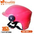 Pink Color Cap Helmet for Girls & Boys – SFM Half Face Stylish Bike Helmet with Visor – গোলাপি হেলমেট. 