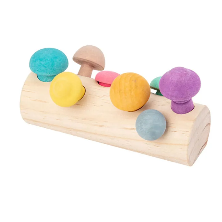 Wooden%20Toy%20Smooth%20Surface%20Early%20Learning%20Safety%20Baby%20Mushroom%20Educational%20Toy%20for%20Kindergarten%20-%20Image%202