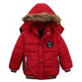 Keep Warm Autumn Winter Boys Jacket Fur Collar Hooded Baby Coat Fashion Zipper Boy Outerwear 2-6 Year Kids Clothes Birthday Gift.