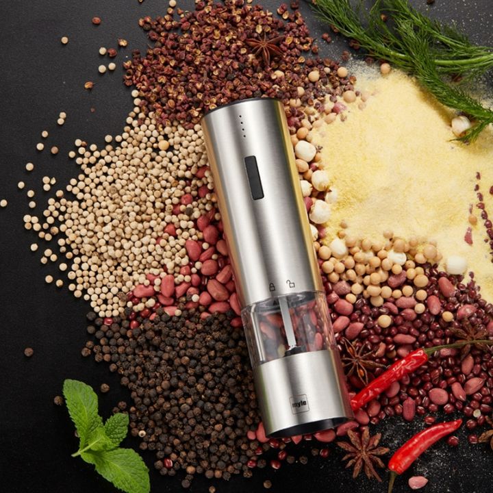Electric%20Automatic%20Salt%20Pepper%20Mill%20Set%20Adjustable%20Grinding%20Kitchen%20Stainless%20Steel%20Tool%20Cooking%20Accessories%20cocina%20Dro-1PC%20Red%20-%20Image%205