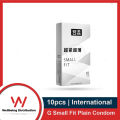 G Small Fit Ultra Thin Plain 45mm Silver Condoms 10Pcs Pack (Brand: MINGLIU). 