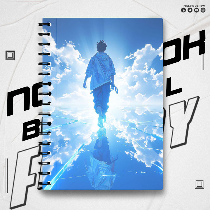 Genz Notebooks Design Notebook Ink Illusion Gen Z Stylish Walking Design Writing Journal Pad ...