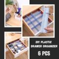 Adjustable Plastic Grid Drawer Organizer Multi-Purpose Drawer Storage Divider Adjustable Cabinet Storage Divider (6pcs)-Allion shop. 