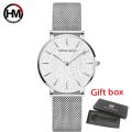 Top Brand Hannah Martin Women Watch Luxury Rose Gold Women Watches Stainless Steel Ladies Bracelet Watch Clock Gift Montre femme. 