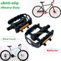 Anti-slip Road Bike Pedals Steel Cover Heavy Duty Bicycle Pedal Cycling Bicycle parts Mountain MTB Bike Pedal With Reflector For Kids Children Student Bike Accessories. 