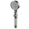 Water Saving Spray Pause Switch Hard Water Softener Handheld Shower Head High Pressure with Carbon Filter with 5 Spray Modes. 