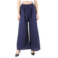 Cotton Plain Plazo for Women - Black.