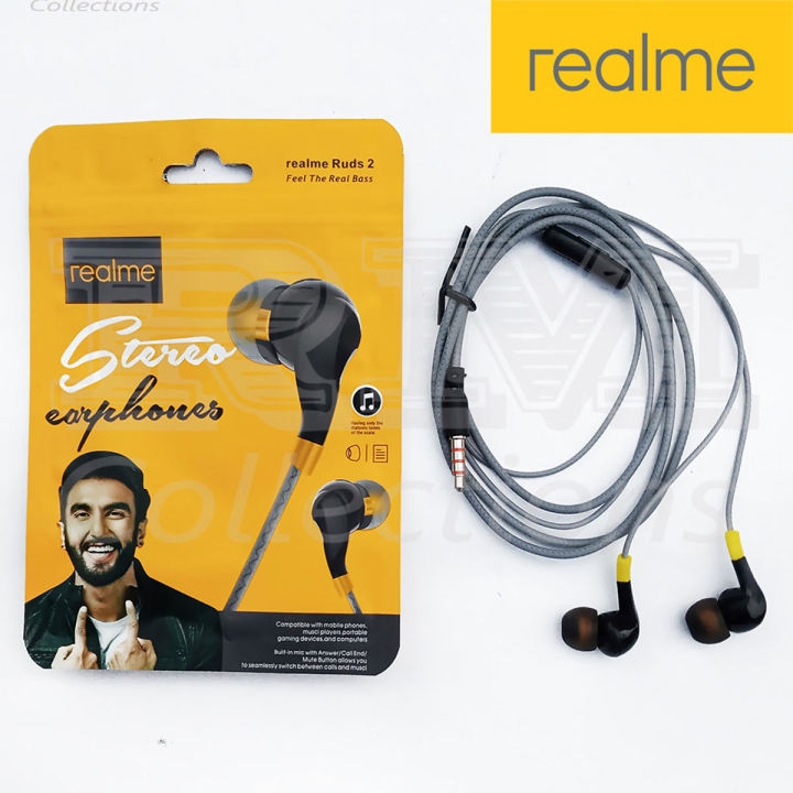 Fm Accesories Mart Realme Ruds 2 In-Earphone Headset Handsfree 3.5Mm Jack With Mic