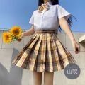 Korean Fashion Pleated Skirt Mini Skirts Womens 2021 Summer High Waist Kawaii Pink Black Plaid Skirt Harajuku Skirt Mujer Faldas.