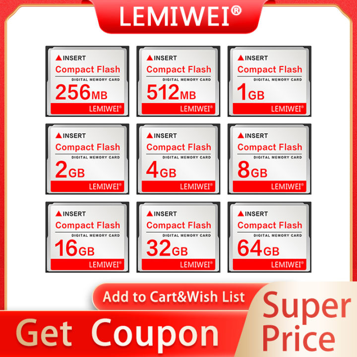 Compact Flash Card 64GB 32GB 16GB CF Card 256MB 512MB 1GB 2GB 4GB 8GB High Speed CF Memory Card For Camera