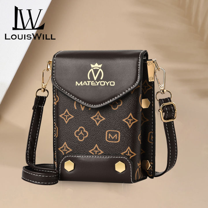 LouisWill Women Shoulder Bags Long Clutches Cross Body Bags Korean Style Ladies Phone Pouch Casual Crossbody Mobile Phone Wallets Mini Fashion Shoulder Bag Water Resistant Sling Bag