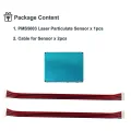PMS5003 PM2.5 PM10 Quality Detection Sensor Digital Particle Concentration Laser-Sensor Dust Sensor Monitor Module Metal. 