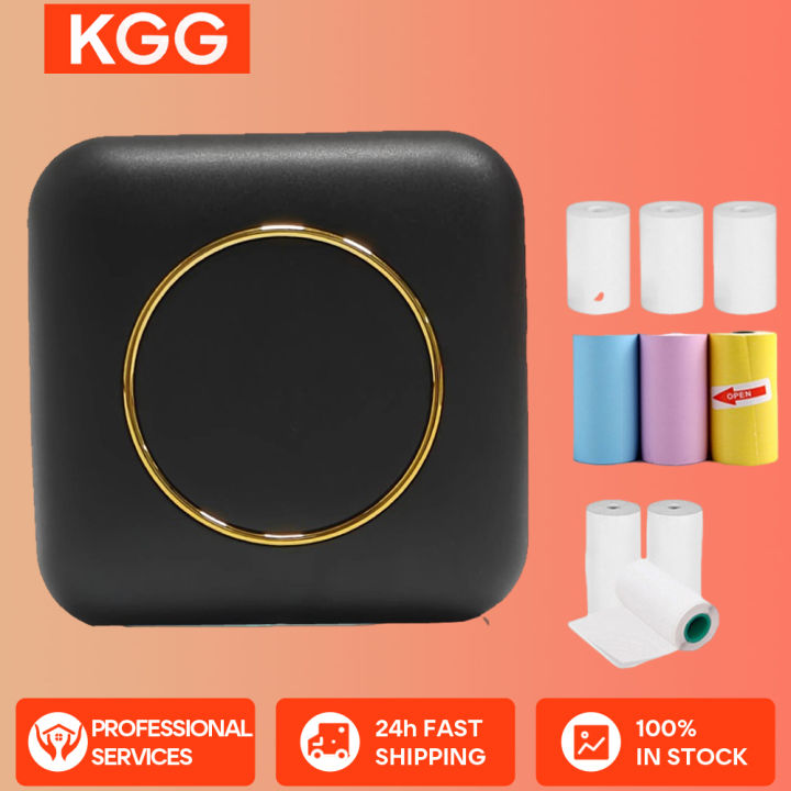【Best-Selling】 Straps,Mini Thermal Printer Inkless Printer Photo Sticker Adhensive Printing Portable Pocket Office Printer.