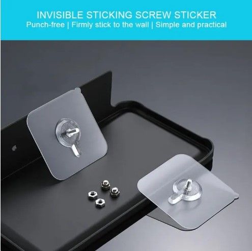Self%20Adhesive%20Nails%20Poster%20Seamless%20Wall%20Hook%20Waterproof%20Durable%20Transparent%20Screw%20Hanger%20Hook%20for%20Kitchen%20Bathroom%20-%20Wall%20Hook%20/6%20pics%20-%20Image%204