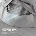 Outdoor sun hat big brim sun hat mesh mask protective fishing hat fisherman hat insect repellent hat wholesale.