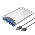 HDD Case Sata to USB 3.0 2.5 inch Transparent Box Hard Drive HD Disk SSD Enclosure For Laptop SSD HDD 4TB Supported.. 