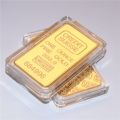 1 OZ 24K Gold Plated Bullion Bar Credit Suisse Gold Bullion One Ounce Replica Souvenir Coins With Different Serials Number. 