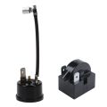 Compressor Thermal Overload Protector for HX1/3HP Refrigerator & 3PIN Terminals Refrigerator PTC Relay 12 Ohm Resistance.