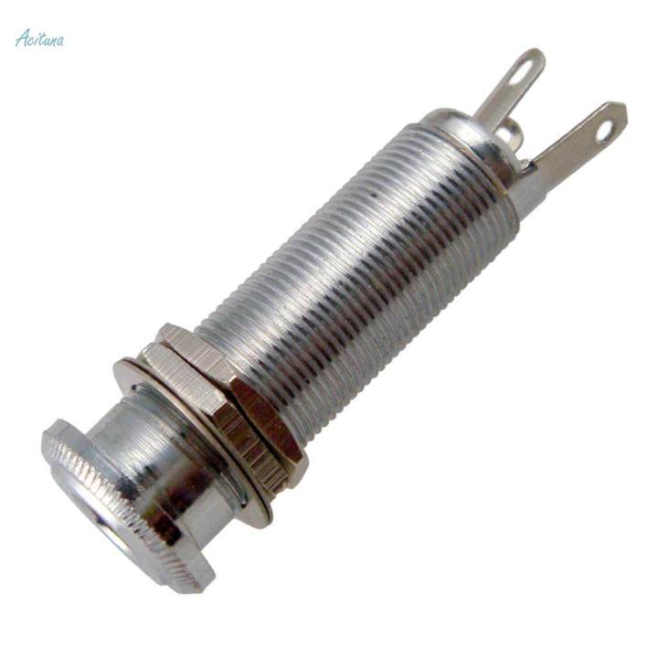 2Pcs%20Threaded%20Cylinder%20Output%20Input%20Guitar%20Jack%20Plug%20Socket%201/4"%206.35mm%20A+B%20-%20Image%202