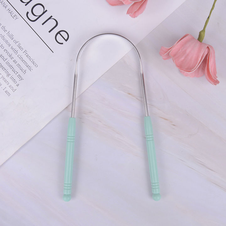 【Good-Love Store】(NEW)Stainless Steel Tongue Cleaner Scraper Care Bad Sweeper Health Tool