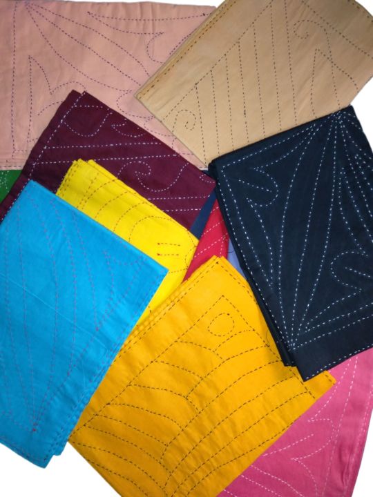 Combo Pack of 6 Pieces Baby Nokshi Katha - Multicolor