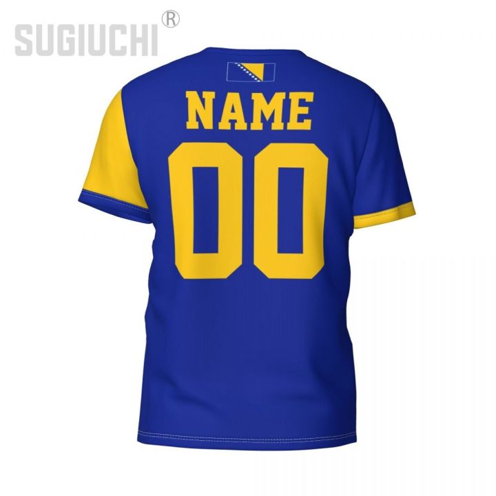 Custom%20Name%20Number%20Bosnia%20And%20Herzegovina%20Flag%20Emblem%203D%20T-shirts%20For%20Men%20Women%20Tees%20jersey%20team%20Soccer%20Football%20Fans%20Gift%20-%20Image%203