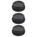3X Black Plastic Camera Cover + Rear Lens Cap for Nikon Digital SLR. 