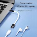 3.5mm Male To Type-c Female Headphone Cable Converter Type-C Female Flat Head Earphone To Round Head Adapter Cable.