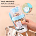 【Fast and Free Delivery】 Double-Layer Portable Salad Cup Oatmeal Cereal Nut Yogurt Salad Cup Container Set With Fork School Lunch Box Food Storage Box. 