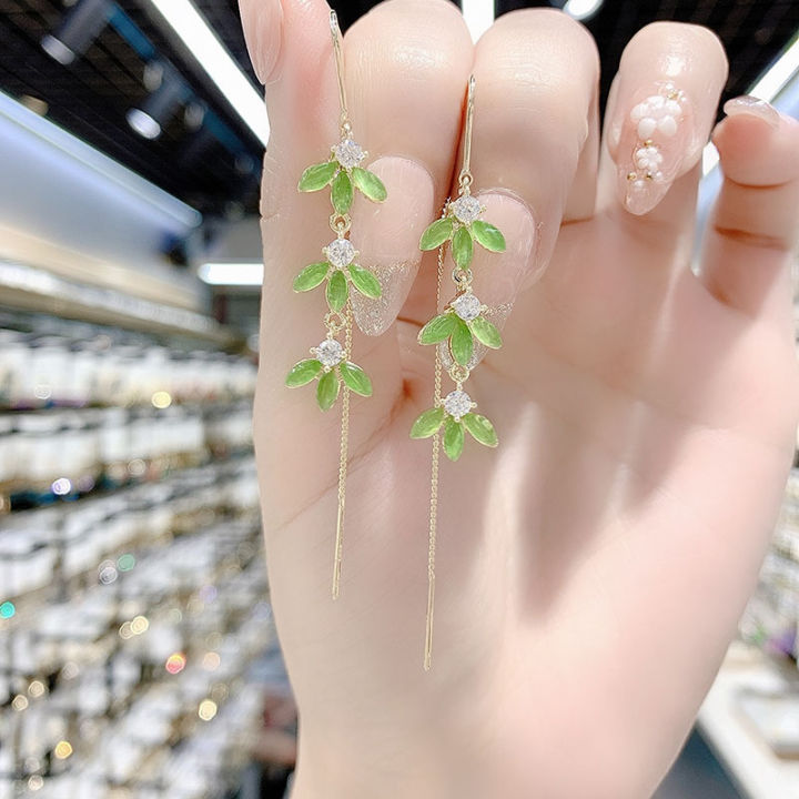 925%20Silver%20Needle%20Temperament%20Entry%20Lux%20Anti-Lost%20Earrings%20Female%20Fashion%20Super%20Fairy%20High-Grade%20Tassel%20Earrings%20Eardrops%20-%20Image%203