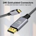 USB C to DisplayPort 165Hz Cable 8K Thunderbolt4 to Display port For MacBook Pro M1 Samsung HuaweiUSB C to DP1.4 240Hz Cable.