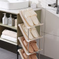 Simple shoe rack tilted multi-layer home door shoe storage rack popular entry door small narrow gap shoe cabinet. 