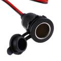 12/24V 5A DC female car lighter socket plug connector adapter.