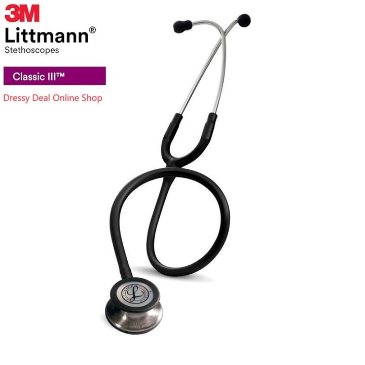 Littmann%20Classic%20III%20Chestpiece%20Monitoring%20Stethoscope,%20Black%20Tube,%2027%20inch/69%20cm%20USA%20-%20Image%203