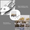 300 Sets Leather Rivets Double Cap Rivet Tubular Metal Studs with Punch Pliers Fixing Set Tools for DIY Leather Craft Rivets Replacement.