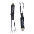 2Pcs UHF/VHF/FM/TV F cable 75-300 Ohm balun antenna matching transformer adapter.