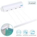 Wall Mounted Hanger Retractable Indoor Clothes Hanger Drying Rack Towel Rack Automatic Telescopic Clothesline.