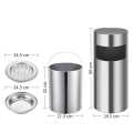 Wall Ashtray Dustbin For Hotel Stainless Steel. 