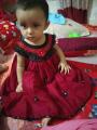 Baby girls fashionable beautiful kushi kata frock.