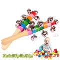 Rattles Musical Toy For Baby Playing Culourful Wooden Rattle Baby Toys.