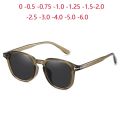 Classic Summer Green Gray Frame Myopia Sunglasses Women Fashion UV400 Lens Prescription Sun Glasses For Female -0.5 -0.75 To -6. 